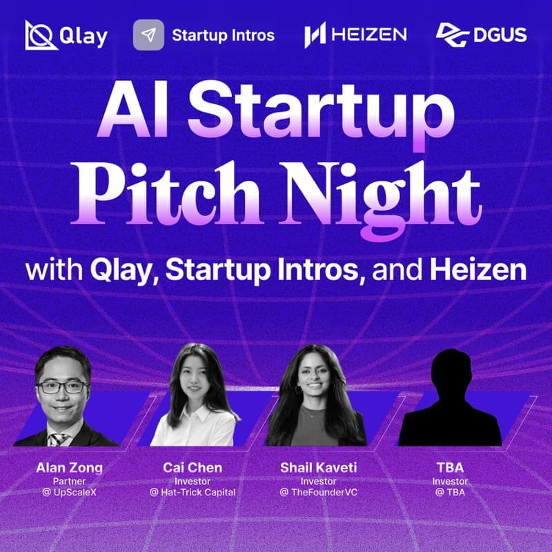 AI Startup Pitch Night with Qlay, Startup Intros, and Heizen