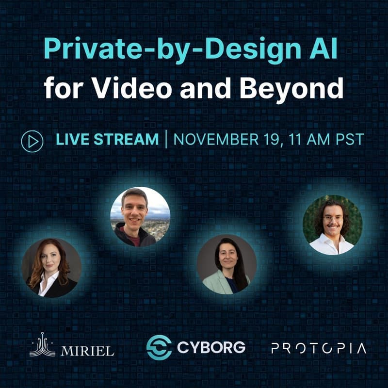Private-by-Design AI for Video and Beyond