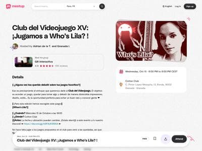 Club del Videojuego XV Jugamos a Whos Lila