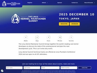 Linux Kernel Maintainer Summit