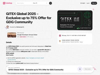 GITEX Global Exclusive up to 75 Offer for GDG Community