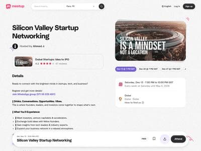 Silicon Valley Startup Networking