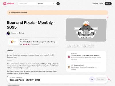 Beer and Pixels - Monthly -