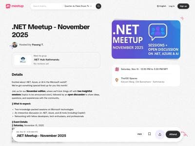 .NET Meetup - November
