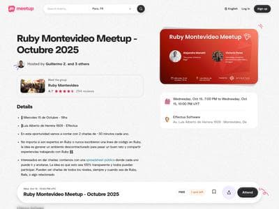 Ruby Montevideo Meetup - Octubre
