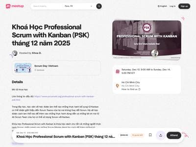 Kho Hc Professional Scrum with Kanban thng 12 nm