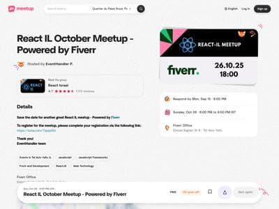 React IL October Meetup - Powered by Fiverr