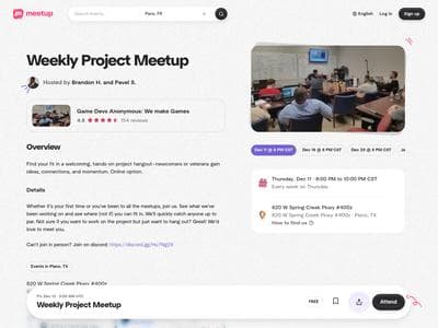 Weekly Project Meetup