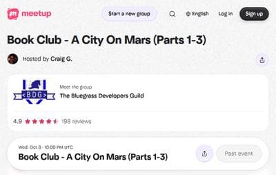 Book Club - A City On Mars