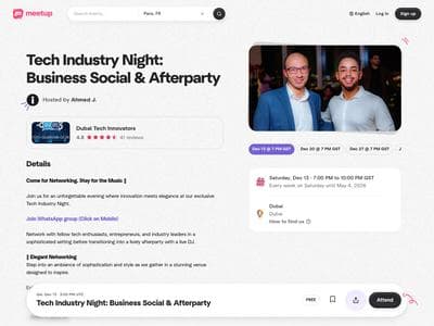 Tech Industry Night Business Social & Afterparty
