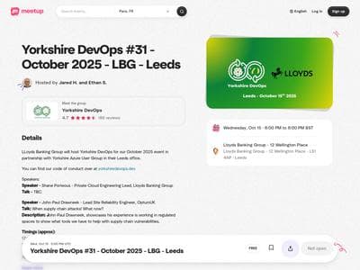 Yorkshire DevOps 31 - October - LBG - Leeds