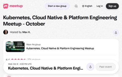 Kubernetes, Cloud Native & Platform Engineering Meetup - October