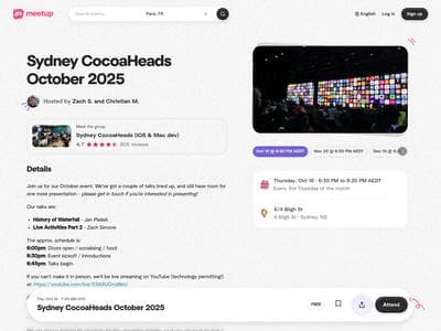 Sydney CocoaHeads October