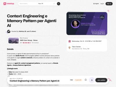Context Engineering e Memory Pattern per Agenti AI
