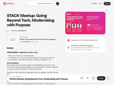 STACK Meetup Going Beyond Tech, Modernising with Purpose