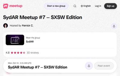 SydAR Meetup 7 SXSW Edition