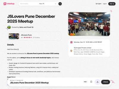 JSLovers Pune December Meetup