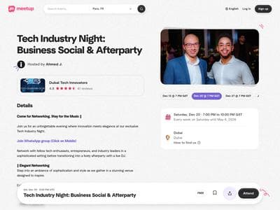 Tech Industry Night Business Social & Afterparty