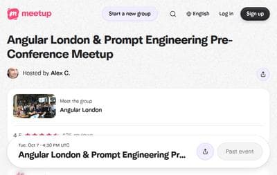 Angular London & Prompt Engineering Pre-Conference Meetup