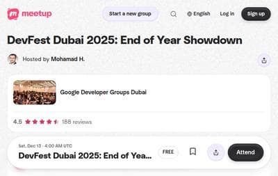 DevFest Dubai End of Year Showdown