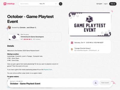 October - Game Playtest Event