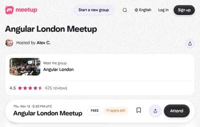 Angular London Meetup 8th Oct