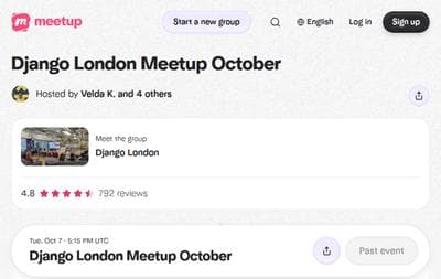 Django London Meetup October