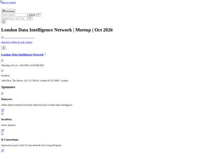 London Data Intelligence Network Meetup Oct