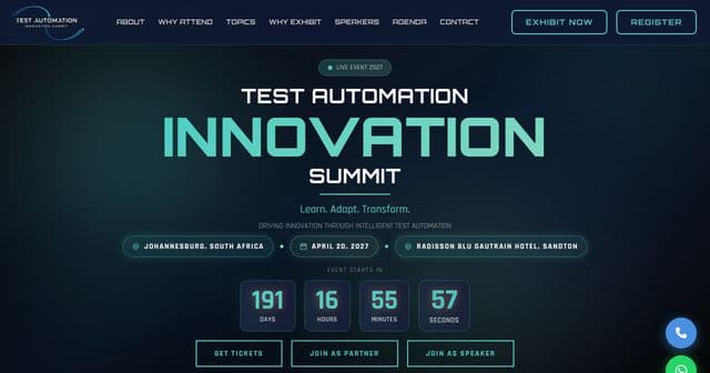 Test Automation Innovation Summit | Johannesburg