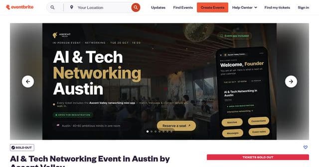 AI & Tech Networking Event in Austin by Ascent Valley