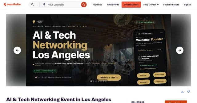 AI & Tech Networking Event in Los Angeles by Ascent Valley