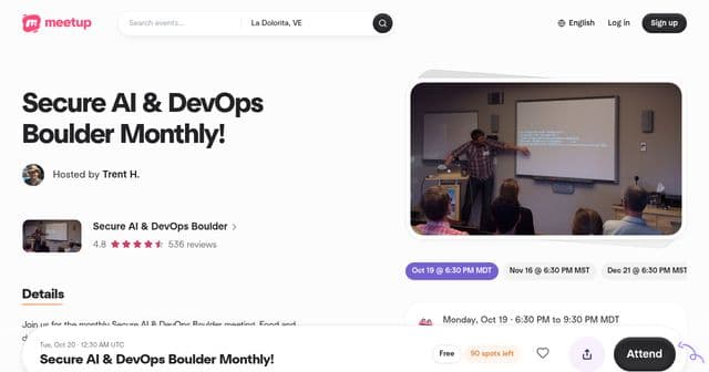 Secure AI & DevOps Boulder Monthly