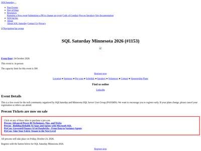 SQLSaturday Minnesota