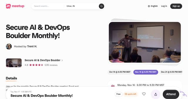 Secure AI & DevOps Boulder Monthly