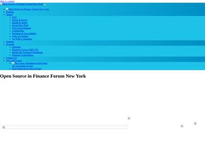Open Source in Finance Forum New York