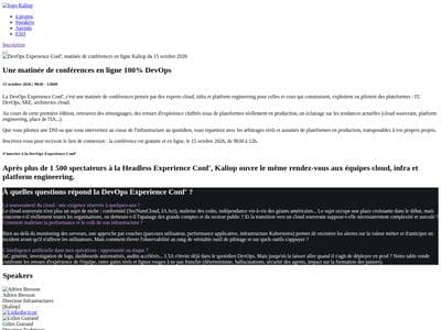 DevOps Experience Conf'