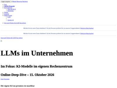 Minds Mastering Machines - M3 LLMs im Unternehmen