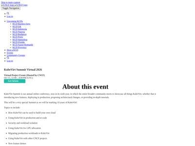 KubeVirt Summit Virtual
