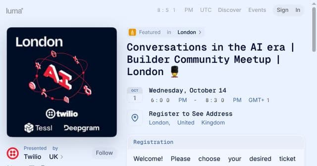 Conversations in the AI era Builder Community Meetup
